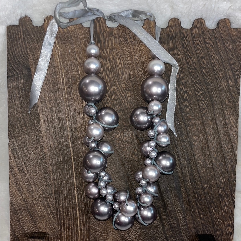 Elegant Silver Bubble Necklace